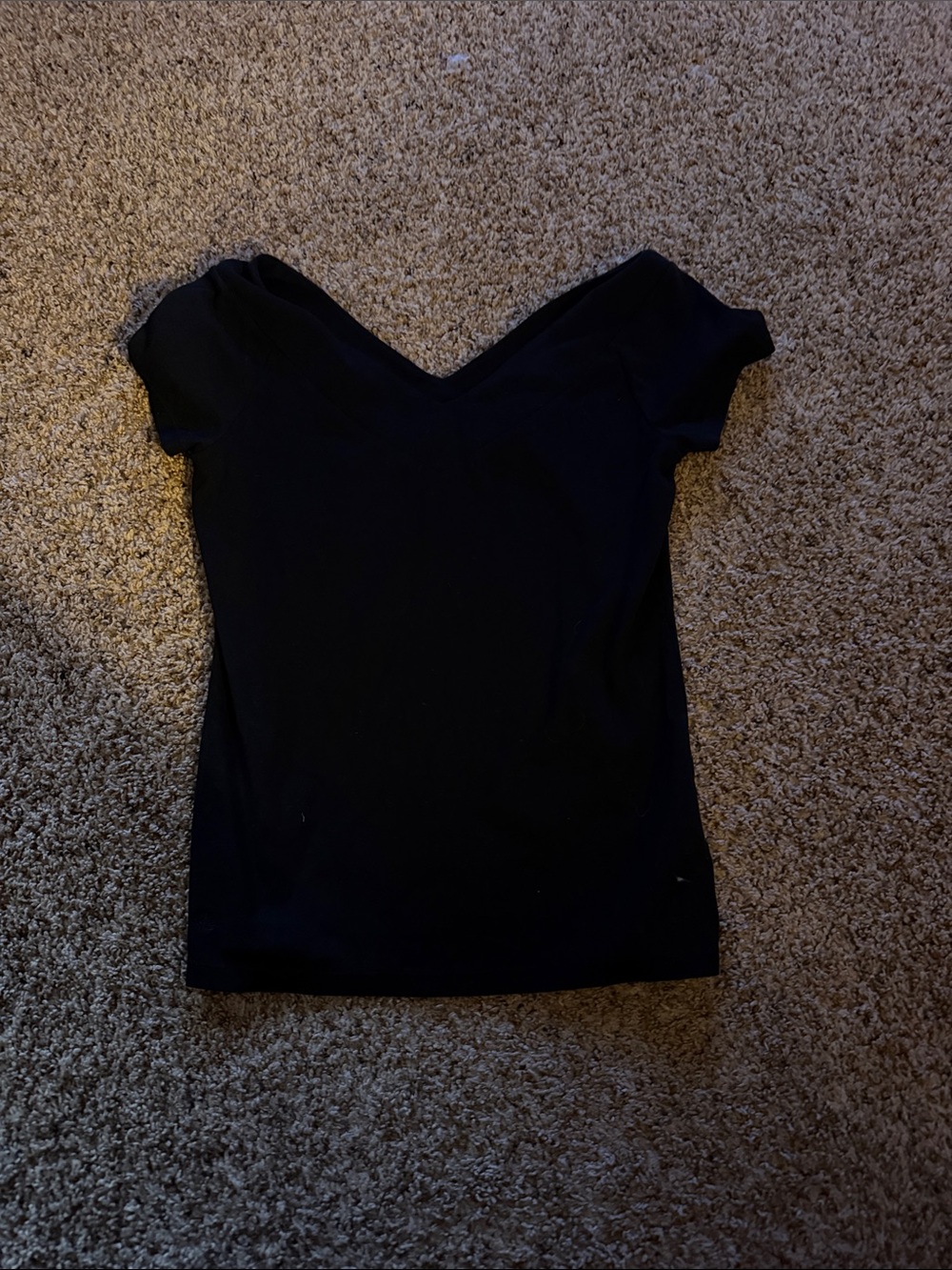 Lauren Ralph Lauren Black V-Neck Short Sleeve Tee